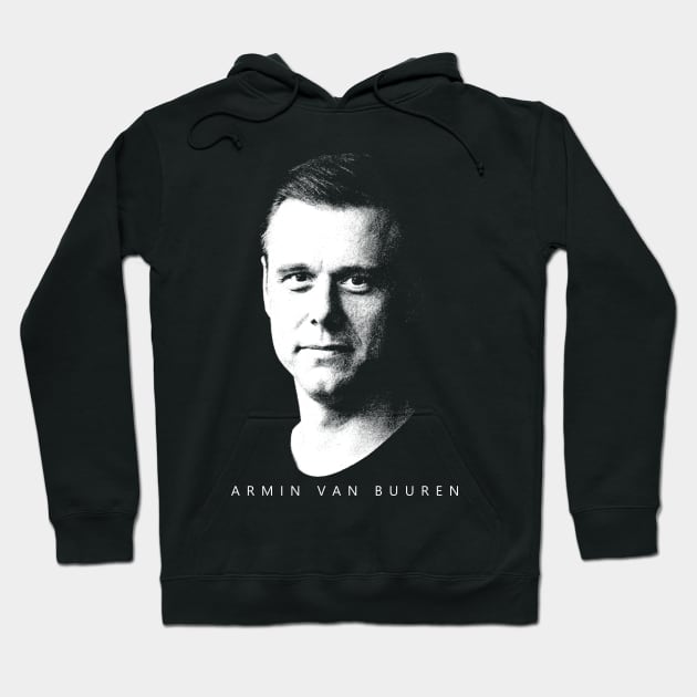 DJ Armin Van Buuren Retro Portrait Hoodie by LEMESGAKPROVE